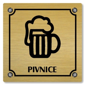 Pivnice, 100x100mm, zlatá, Kansas